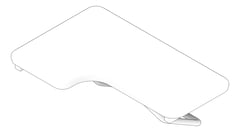 3D Documentation Image of ShowerSeat Folding ASI LShape Padded 33Inch RH