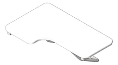 3D Shaded Image of ShowerSeat Folding ASI LShape Padded 33Inch RH