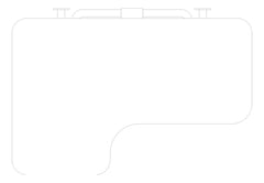 Plan Image of ShowerSeat Folding ASI LShape Padded 33Inch RH