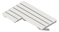 3D Shaded Image of ShowerSeat Folding ASI LShape StainlessSteel RH