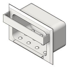 3D Shaded Image of SoapDish Recessed ASI HeavyDuty