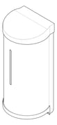 3D Documentation Image of SoapDispenser SurfaceMount ASI Battery 30oz