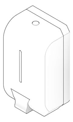 3D Documentation Image of SoapDispenser SurfaceMount ASI LiquidAndAntiseptic