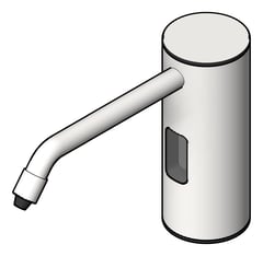 3D Shaded Image of SoapDispenser VanityMount ASI Battery TankFill