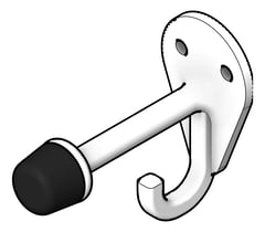 3D Shaded Image of DoorBumper SurfaceMount ASI CoatHook