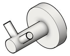 3D Shaded Image of RobeHook SurfaceMount ASI