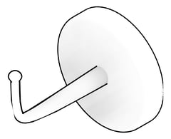 3D Documentation Image of RobeHook SurfaceMount ASI HeavyDuty