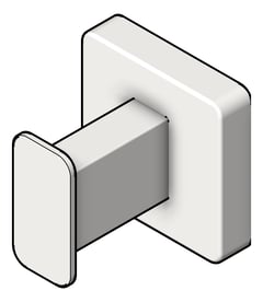 3D Shaded Image of RobeHook SurfaceMount ASI Single