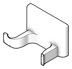 3D Shaded Image of RobeHook SurfaceMount ASI Zamak
