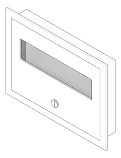 3D Documentation Image of ToiletSeatCoverDispenser Recessed ASI