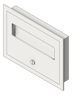 3D Shaded Image of ToiletSeatCoverDispenser Recessed ASI