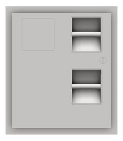 Front Image of ToiletTissueDispenser PartitionMount ASI DualAccess SanitaryDisposal