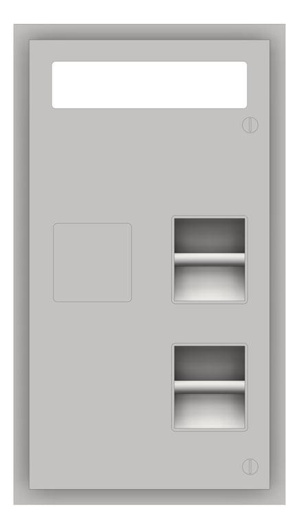 Front Image of ToiletTissueDispenser PartitionMount ASI DualAccess ToiletSeatCover SanitaryDisposal