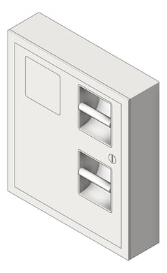 3D Shaded Image of ToiletTissueDispenser SurfaceMount ASI SanitaryDisposal