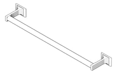 3D Shaded Image of TowelBar SurfaceMount ASI Zamak Round