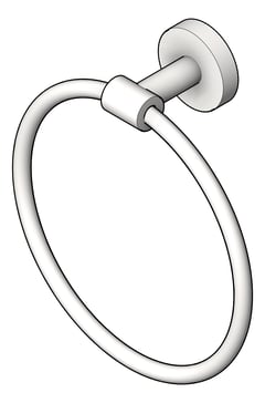 3D Shaded Image of TowelRing SurfaceMount ASI