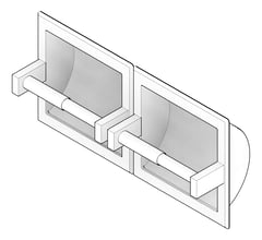3D Documentation Image of ToiletTissueDispenser Recessed ASI Double