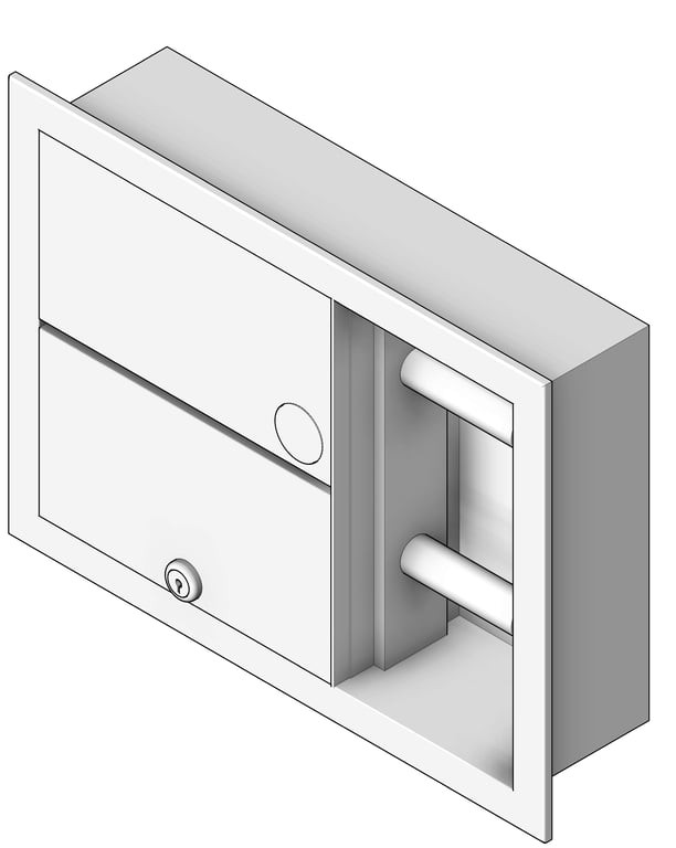 Image of ToiletTissueDispenser Recessed ASI NapkinDisposal