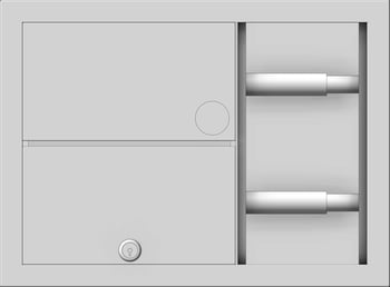 Front Image of ToiletTissueDispenser Recessed ASI NapkinDisposal