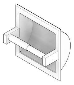 3D Documentation Image of ToiletTissueDispenser Recessed ASI Single