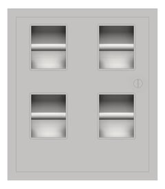 Front Image of ToiletTissueDispenser Recessed ASI Traditional SanitaryNapkinDisposal 4Roll