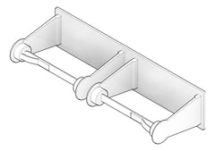 3D Documentation Image of ToiletTissueDispenser SurfaceMount ASI Double ChromePlated