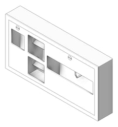 3D Shaded Image of ToiletTissueDispenser SurfaceMount ASI DualAccess ToiletSeatCover SanitaryDisposal