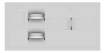 Front Image of ToiletTissueDispenser SurfaceMount ASI DualAccess ToiletSeatCover SanitaryDisposal
