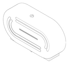 3D Documentation Image of ToiletTissueDispenser SurfaceMount ASI JumboRoll Twin LowProfile