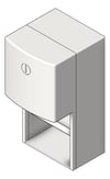 3D Shaded Image of ToiletTissueDispenser SurfaceMount ASI Roval Single HideARoll
