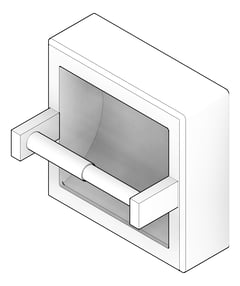 3D Documentation Image of ToiletTissueDispenser SurfaceMount ASI Single