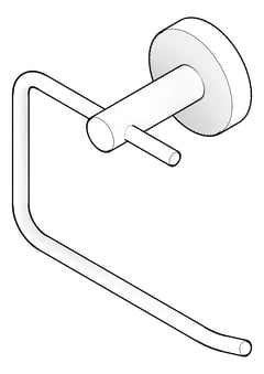 3D Documentation Image of ToiletTissueDispenser SurfaceMount ASI Single BailType