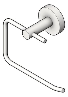 3D Shaded Image of ToiletTissueDispenser SurfaceMount ASI Single BailType