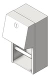 3D Shaded Image of ToiletTissueDispenser SurfaceMount ASI Single HideARoll