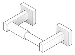 3D Documentation Image of ToiletTissueDispenser SurfaceMount ASI Single Square