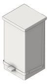 3D Shaded Image of WasteReceptacle FreeStanding ASI PedalActivated Square