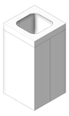 3D Shaded Image of WasteReceptacle Freestanding ASI