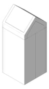 3D Shaded Image of WasteReceptacle Freestanding ASI DualSwing