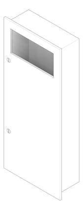 3D Documentation Image of WasteReceptacle Recessed ASI Simplicity 12Gal