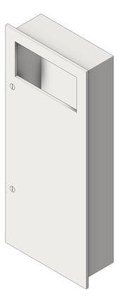 3D Shaded Image of WasteReceptacle Recessed ASI Simplicity 12Gal