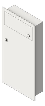 3D Shaded Image of WasteReceptacle Recessed ASI Simplicity 4Gal