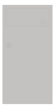 Front Image of WasteReceptacle Recessed ASI Simplicity 4Gal