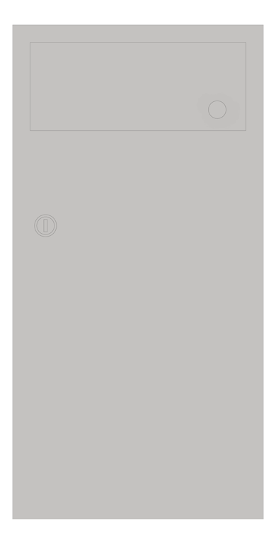 Front Image of WasteReceptacle Recessed ASI Simplicity 4Gal