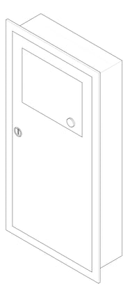 3D Documentation Image of WasteReceptacle Recessed ASI Traditional