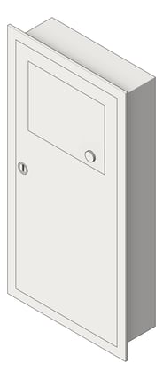 3D Shaded Image of WasteReceptacle Recessed ASI Traditional