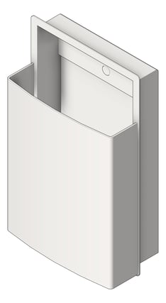 3D Shaded Image of WasteReceptacle SemiRecessed ASI Roval