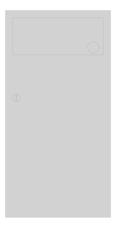 Front Image of WasteReceptacle SemiRecessed ASI Simplicity 4Gal