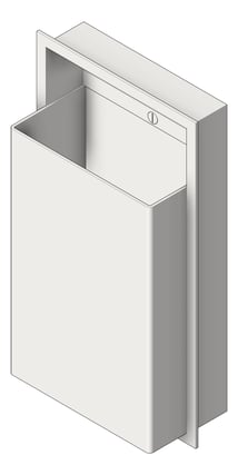 3D Shaded Image of WasteReceptacle SemiRecessed ASI Traditional