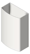 3D Shaded Image of WasteReceptacle SurfaceMount ASI Roval