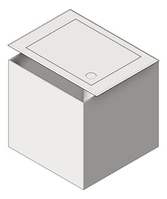 3D Shaded Image of WasteReceptacle VanityMount ASI Traditional